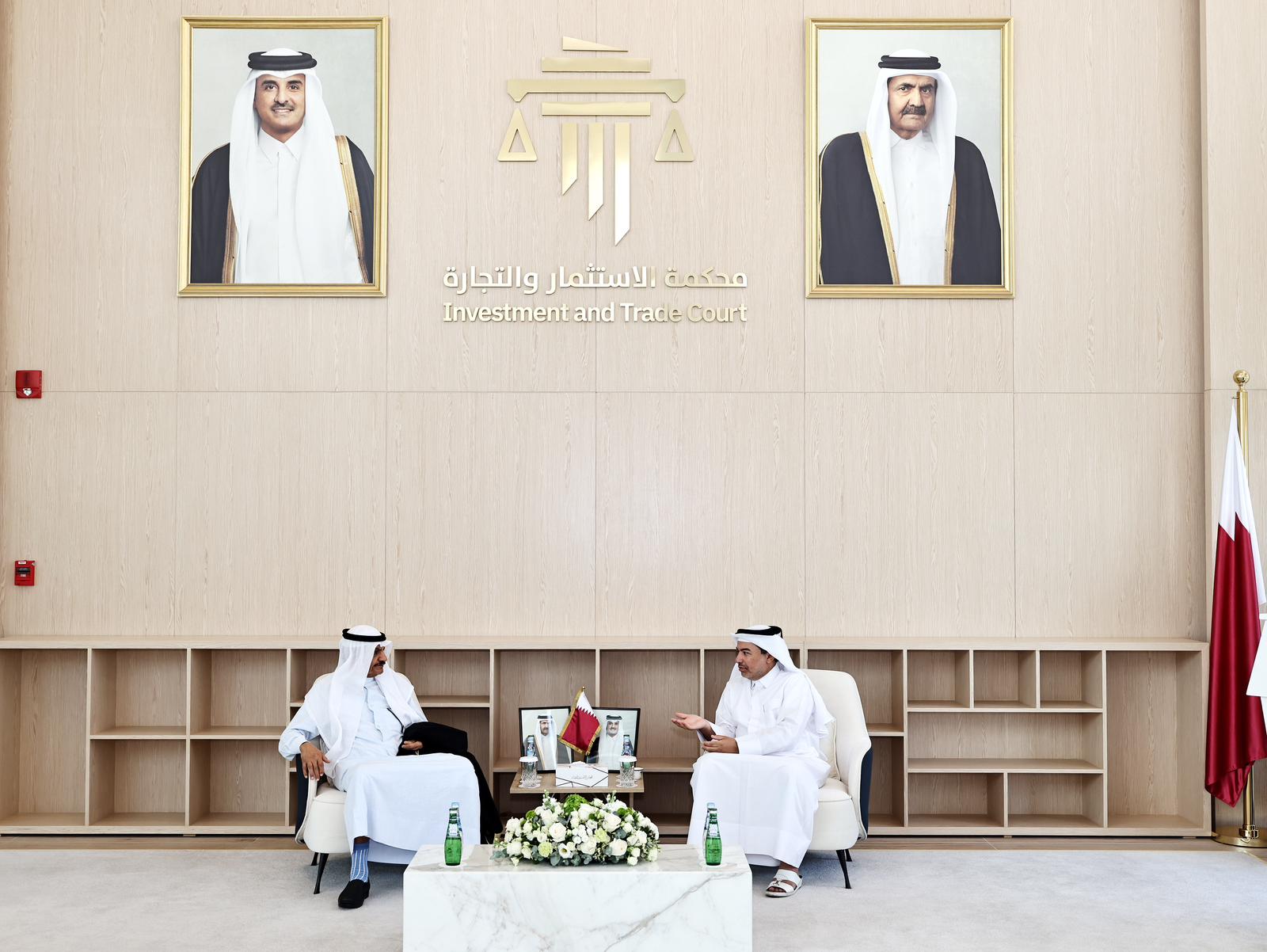 وفد قضائي من دولة الكويت يزور محكمة الاستثمار والتجارة
